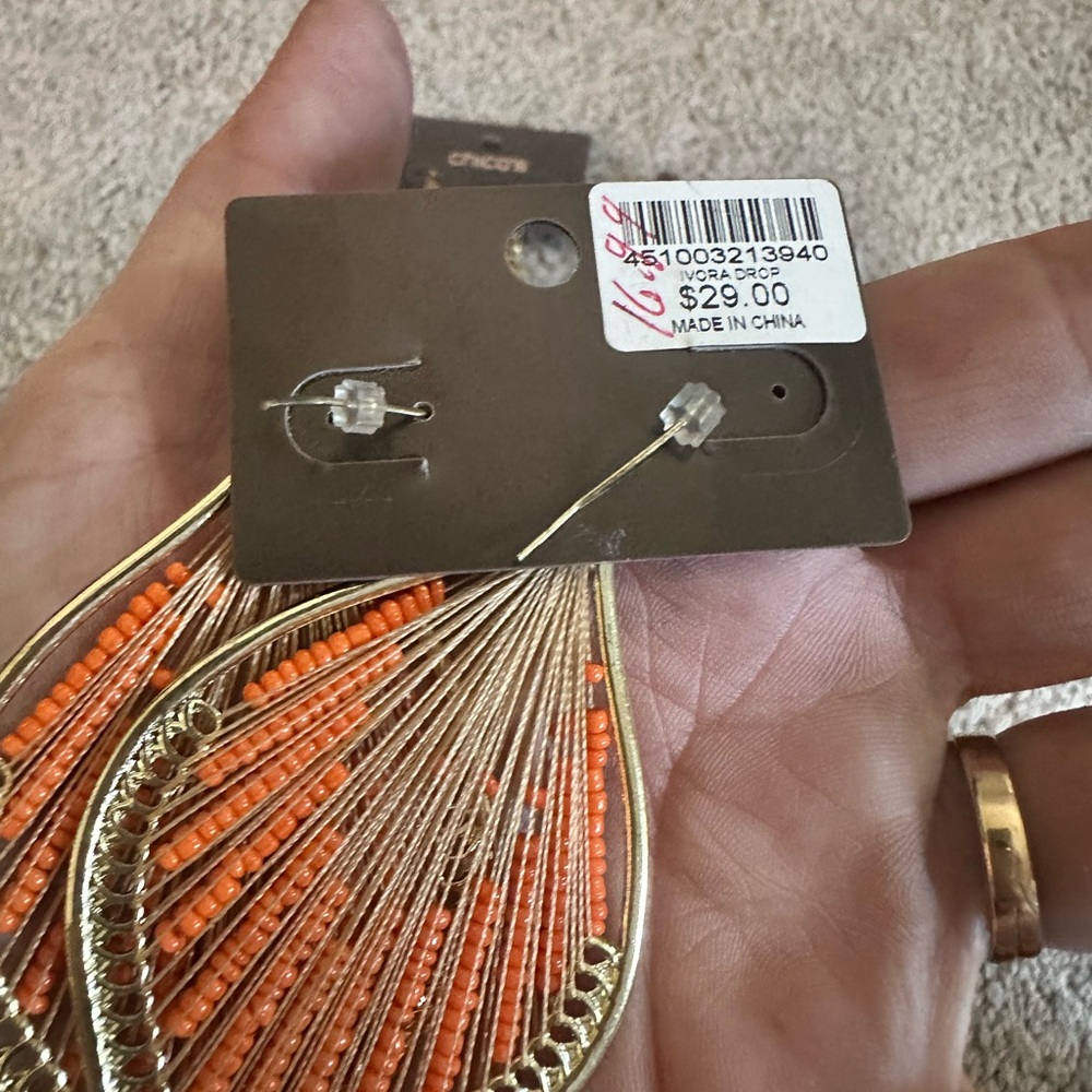 Chico’s Boho Statement Earring Bundle Beaded, Coi… - image 5